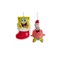 KSA Set of 24 SpongeBob SquarePants and Patrick Decoupage Christmas Ornaments 3.5"